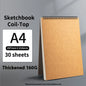 Borrence Spiral Sketchbook – Thick 160 GSM Paper in A3/A4/A5/8K/16K Sizes for Drawing, Watercolor & Art School Use