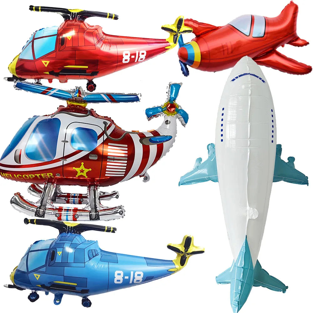 Fighter Balloon Boy Airplane Birthday Party Helicopter Plane Balloon Aircraft Balloon for Aviator Themed Birthday Party Decor