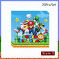 Super Mario Bros Birthday Decoration Party Supplies Disposable Tableware Baby Shower Paper Cup Tablecloth Plate Napkin Bag Kit
