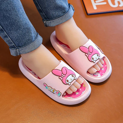 Sanrio Hello Kitty Summer Slippers - Cute Kuromi and Cinnamoroll Designs, Anti-Slip Indoor Bathroom Slippers, Cartoon Outdoor Sandals