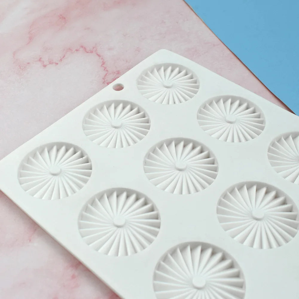 Round Silicone Mold Gear Shape Chocolate Decorating Mould DIY Origami Cake Mousse Molds Baking Accessories Reusable Tools