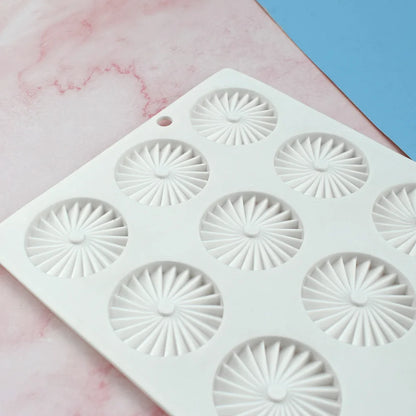 Round Silicone Mold Gear Shape Chocolate Decorating Mould DIY Origami Cake Mousse Molds Baking Accessories Reusable Tools