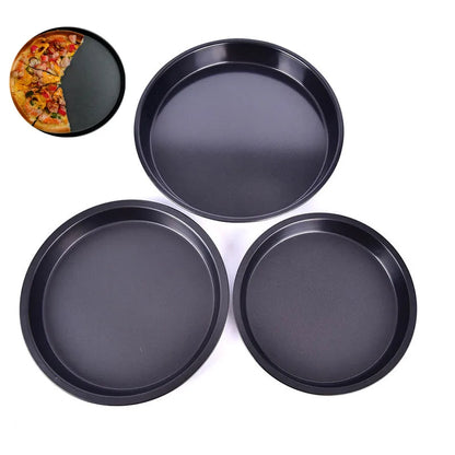 Round Carbon‑Steel Deep‑Dish Pizza Pan – Non‑Stick Baking Tray (6–9 Inch)