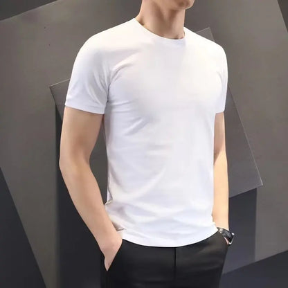 Men's Casual T-shirts Quick Dry Breathable Round Neck Short Sleeve Elastic