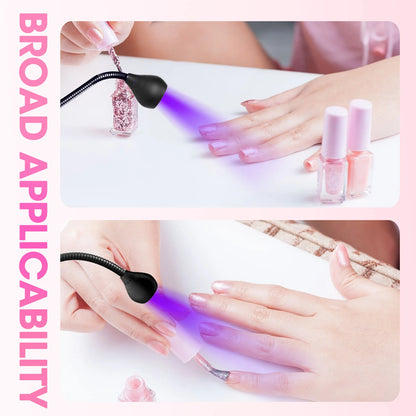 UV Nail Dryer Light lamp 395nm Wavelength Clip-on Desk Mini USB