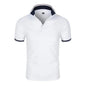 Men’s Summer Polo Shirt – Short Sleeve Contrast‑Color Casual Streetwear Collar Top