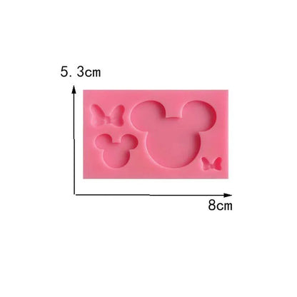 Mouse bow silicone sugar turning mold DIY chocolate biscuit mold pace cake decoration tool