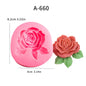 1 piece, baking tool, sugar flipping rose cake decoration baking mold, silicone mold