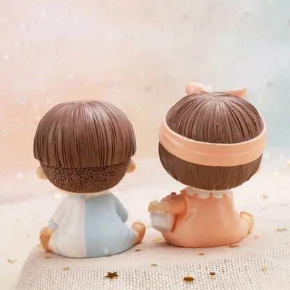 New Cartoon Cake Decoration Cute Creative Birthday Cake Decoration Car Decor Ornament Full Moon Bottle Baby Model Decoration