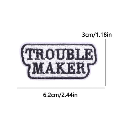 Letter Embroidered Patch Cartoon/Personality Letter Slogan Patch Iron On Patches For Clothing thermoadhesive Patches Sew Badges