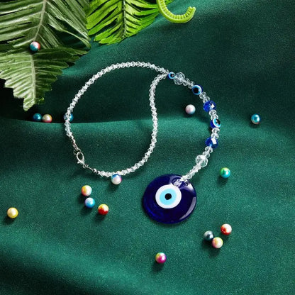 Evil Eye For Car Decorative Evil Blue Eye Car Charm Accessory Shining Rear View Mirror Charm Evil Eye Car Charm Window Pendent