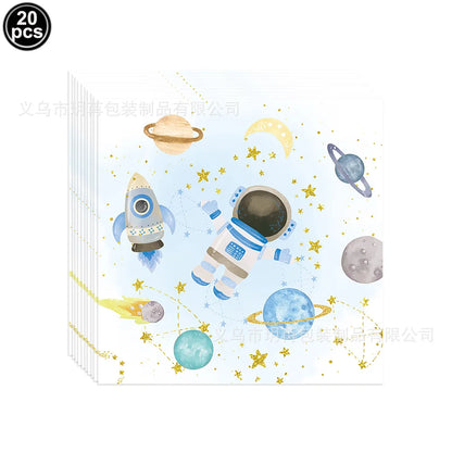 4D Standing Astronaut Spaceman Balloons Rocket Foil Balloons Kids Toys Baby Shower Outer Space Themed Birthday Party Decorations