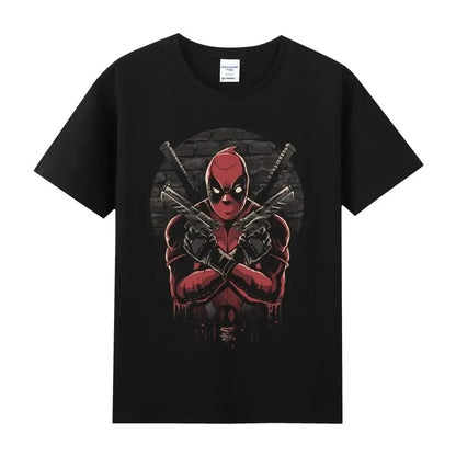 Marvel Hero Deadpool cotton round neck short-sleeved men's T-shirt