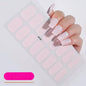 16‑Piece Semi‑Cured Gel Nail Wrap Set – French Pure Color UV Gel Polish Strips, Long‑Wear Nail Extension Decals
