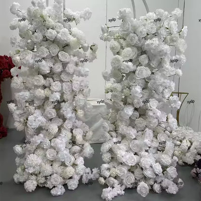 5D Cherry blossom flower arrangement Rose Flowers Row Wedding Backdrop Arch KT Board Decor Sofa Table Runner Banquet Event Props