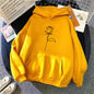 Women's Hoodie Pullover Sweatshirt Stylish Flower Print With Thick Long Sleeves Tops Loose