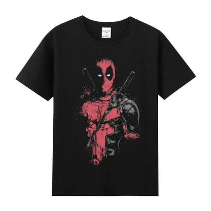 Marvel Hero Deadpool cotton round neck short-sleeved men's T-shirt