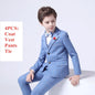 Boys Top Quality Plaid Suit Tuxedo Bowtie Blazer