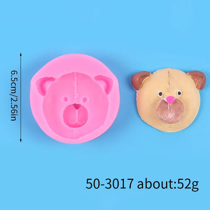 Bear Silicone Mold Cake Topper Fondant Chocolate Candy Cupcake Baking Cake Decorating Tools Polymer Clay Gum Paste Mold