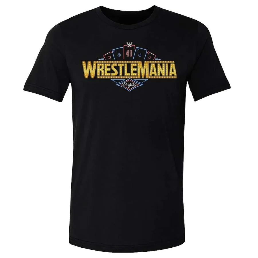Gray WrestleMania 41-100% Cotton Men tshirt Casual Sports Loose Oversized Round Neck Short Sleeved ManT-shirt Tops
