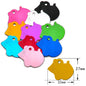 Random Mix 100pcs Aluminum Blank Dog Cat ID Pendant Engravable Ornament Tag Plates