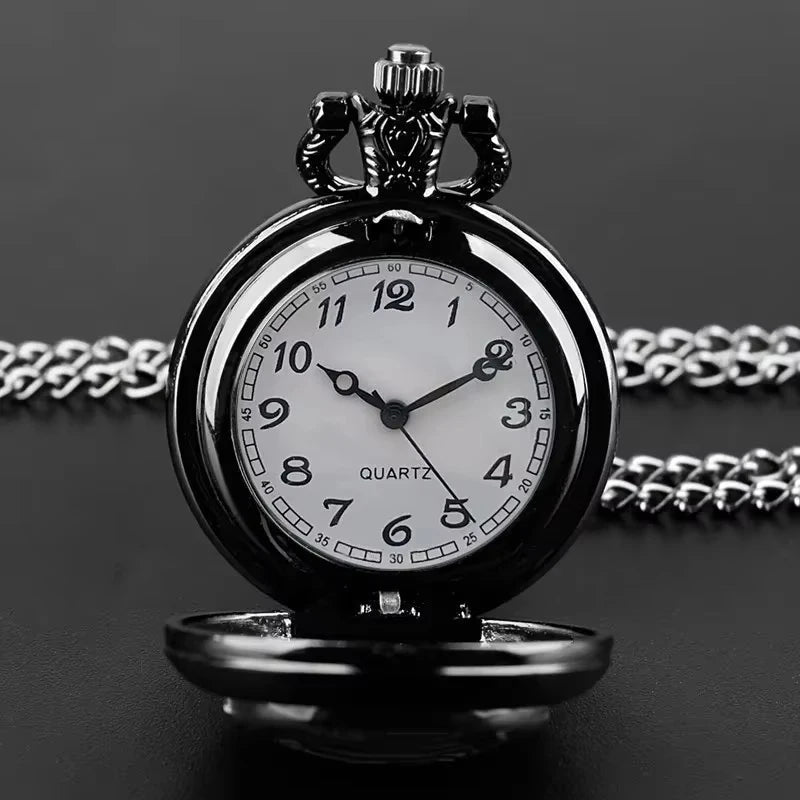 Exquisite Cool Motorbike Route 66 The Mother Road Pattern Pocket Watch Design, Precise Quartz Movement Watch Gift for Male Kids