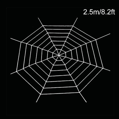 1.5/2.5m Giant Spider Webs Halloween Decorations,White Black Spider Web for House,Large Horror Stretchy Cobweb for Outdoors