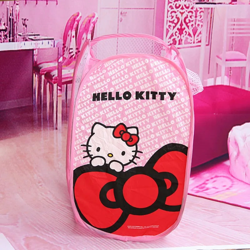 Sanrio Laundry Basket Hello Kitty Kuromi Mymelody Cinnamoroll Animation Peripheral - Foldable Clothes Storage