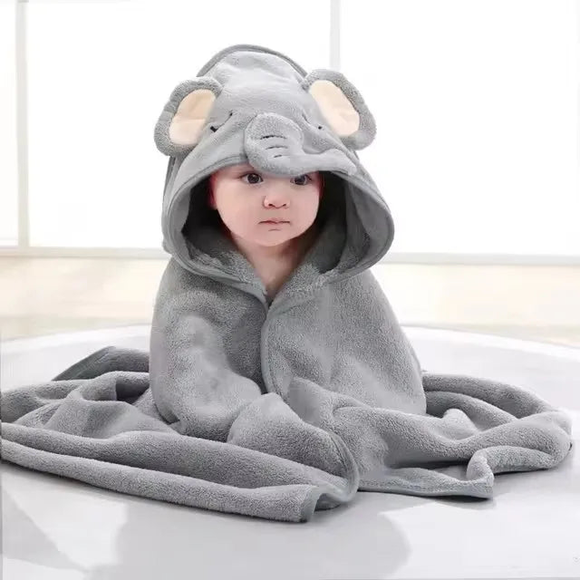 Baby Cartoon Hooded Towel Blanket