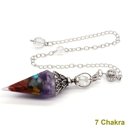 Crystal Healing Stone Quartz Pendulums Spiritual Hexagonal Pointed Resin Witchcraft Supplies Balancing Accessories Divination