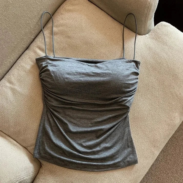 Womens Summer Camis Thin Strap Bra Tank Tops