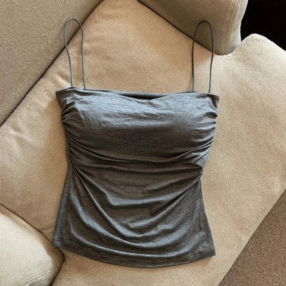 Womens Summer Camis Thin Strap Bra Tank Tops