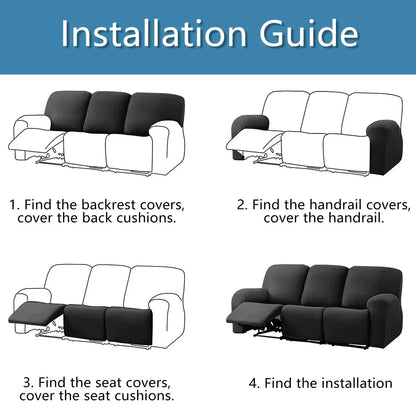 Recliner & Sofa Slipcovers – Non‑Slip Furniture Protector for Living Room