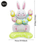 3D Standing Easter Foil Balloon Giant Rabbit Carrot Chick Egg Balloons Easter Party Decoration Kids Gift Air Filled Garden Decor