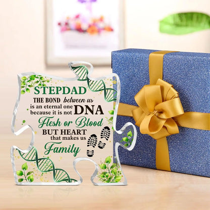 StepDad Gifts from Daughter Son,Birthday Gifts for Father Bonus Dad, Gifts for Fathers Day Christmas, Clear Desk Decorative Sign