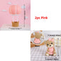 New Hot Air Balloon Cake Decoration Pink Blue Bear Cake Topper for Boy Girl Baby Shower Kids Happy Birthday Party Supplies Gifts