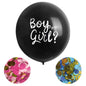 1 Set Giant Boy Or Girl Gender Reveal Black Latex Baby Shower Confetti Ballons