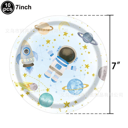 4D Standing Astronaut Spaceman Balloons Rocket Foil Balloons Kids Toys Baby Shower Outer Space Themed Birthday Party Decorations