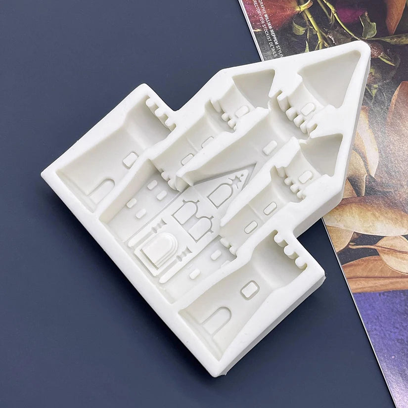 Castle Silicone Sugarcraft Mold Resin Tools Cupcake Baking Mould Fondant Cake Decorating Tools