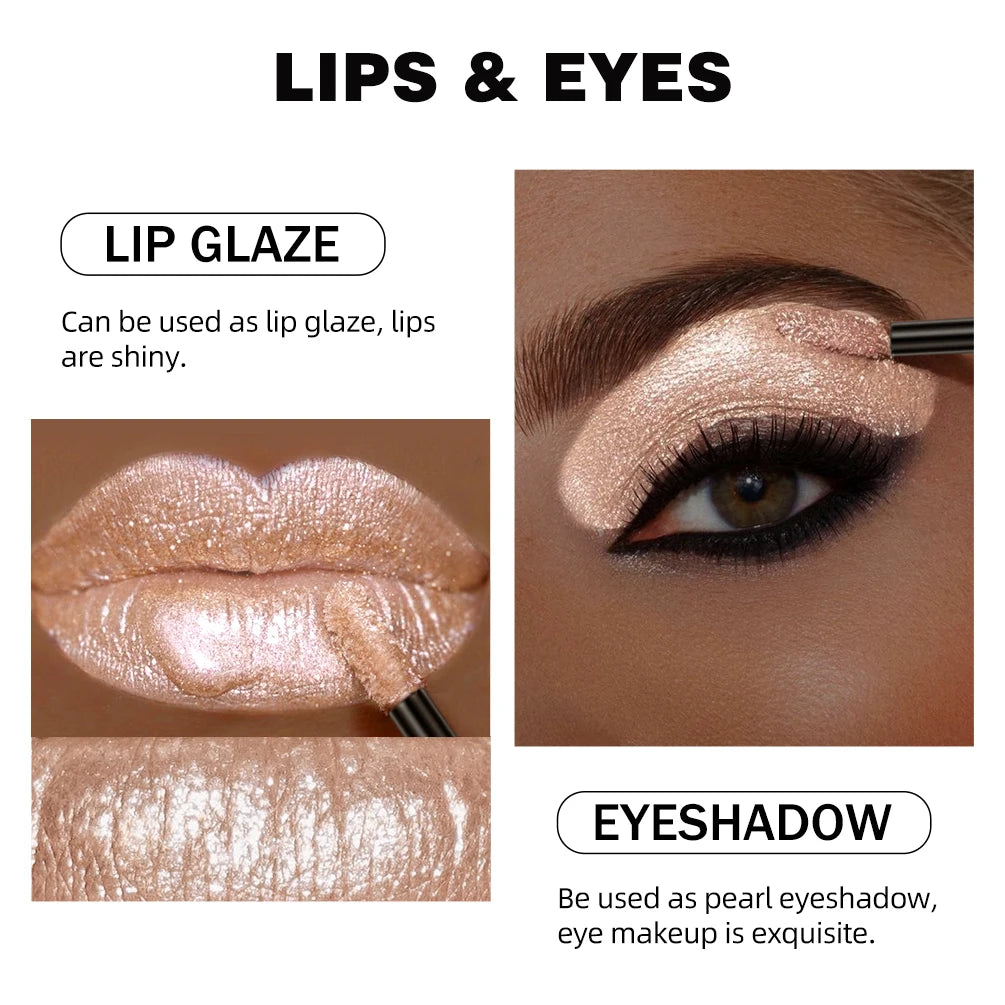 6 Colors Metallic Glitter Diamond Liquid Lipstick Waterproof Long Lasting Pearl Shiny