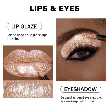 6 Colors Metallic Glitter Diamond Liquid Lipstick Waterproof Long Lasting Pearl Shiny