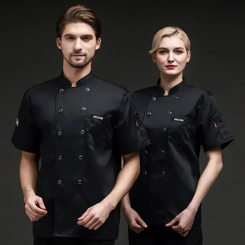 Hotel Canteen Back Kitchen Breathable Mesh Uniform Long-sleeved Short-sleeved Men's and Women's Chef's Work Clothes