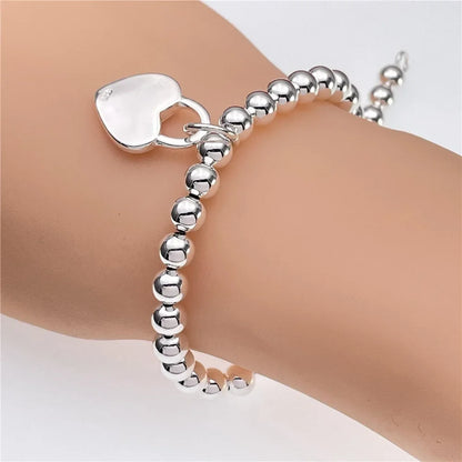 Fine 925 Sterling Silver Solid Chain Bracelet For Women Men Charm Party Gift Wedding party Fashion Jewelry