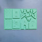 1PC Christmas House Building block Chocolate Silicone Mold Cake Decoration DIY Gingerbread House Shape Biscuits Stencil Baking