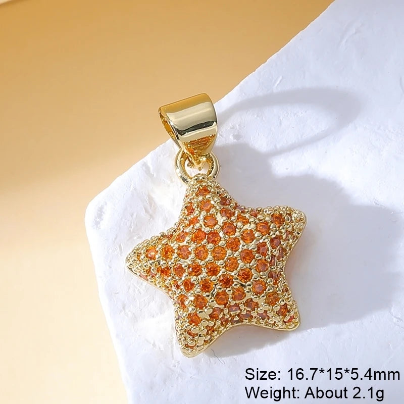 Handmade Luxury Pendant 18K Real Gold-Plated Charms