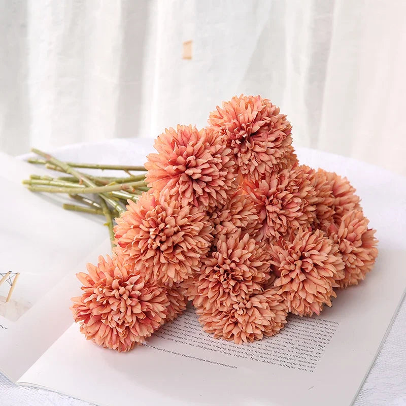 5Pcs Hydrangea Artificial Flowers Bouquet For Home Bedroom Decor Wedding Decoration Craft Vases Flower Arrangement Accessories
