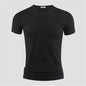 Men's Pure Color V Collar Short Sleeved T-Shirt