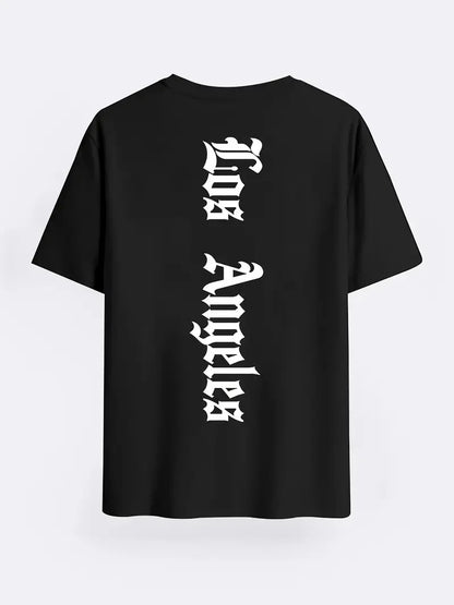Men’s LA Graphic Tee – 100% Cotton Loose Fit Summer Shirt