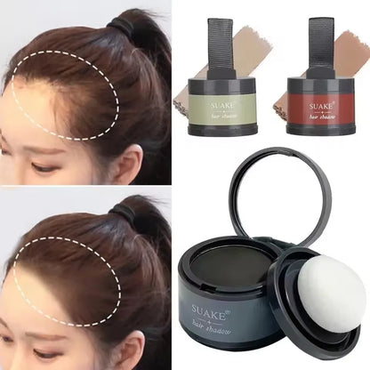 Hairline concealer, black hair root cover, natural instant waterproof hairline shadow powder, cover hair roots