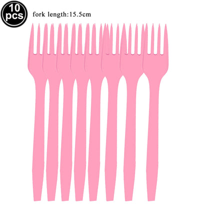 Pink Bow Birthday Theme Party Set Disposable
